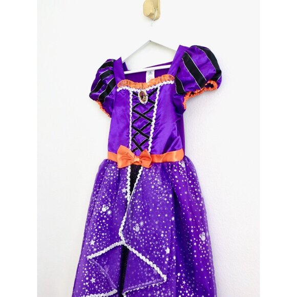 NEW! Minnie Mouse Disney Witch Halloween Dress Cosplay Costume Purple SZ 9-10 Y - Picture 4 of 10